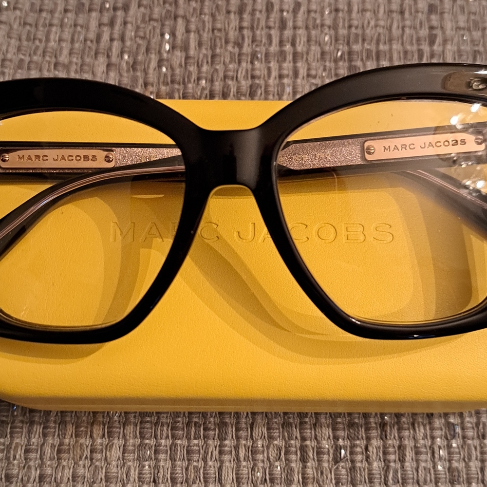 Marc Jacobs Black Glasses Classic Square Frame